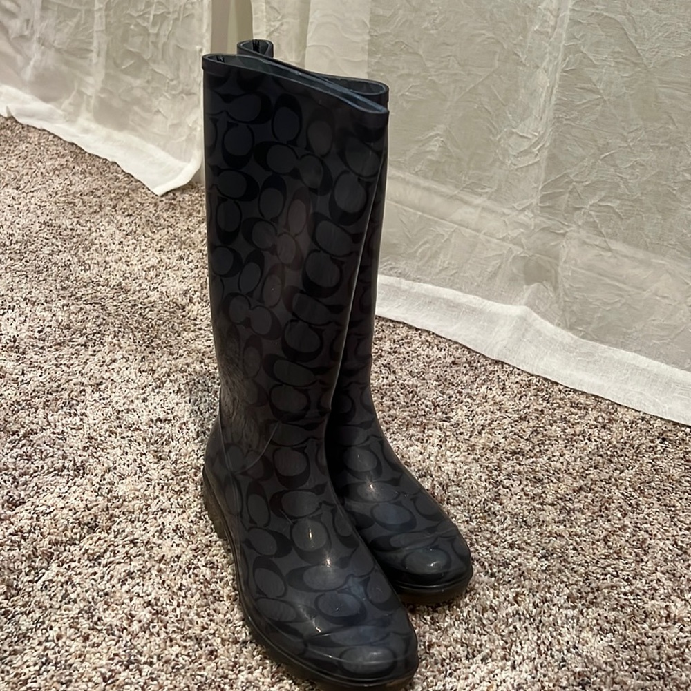 Never worn COACH rain boots!